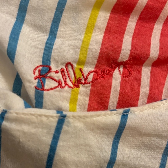 Billabong Striped Strapless Maxi Dress - White and Red - Picture 3 of 8